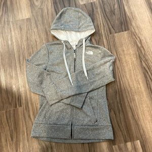 Grey North Face Full Zip hoodie